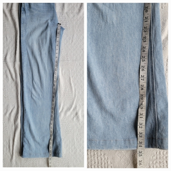 PAIGE Light Blue Flare & Wide Leg Jeans - Picture 12 of 14